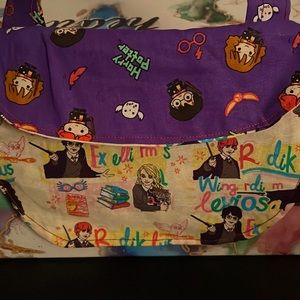 Harry Potter wizards/witches/Spells sewn fabric mini messengers kid/toddler bag